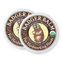Thumbnail for Badger Healing Balm, Hard Working Hands Cream, Organic Hand Cream for Dry Cracked Hands, Long Lasting Hand Moisturizer/Dry Hands Treatment, 2 oz Tin, 2-Pack
