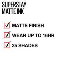 Thumbnail for Maybelline Super Stay Matte Ink Liquid Lipstick Makeup, Long Lasting High Impact Color, Up to 16H Wear, Dreamer, Warm Pink Neutral, 1 Count