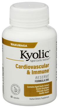 Thumbnail for Kyolic Aged Garlic Extract Formula 200, Cardiovascular & Immune*, Reserve, 60 Capsules