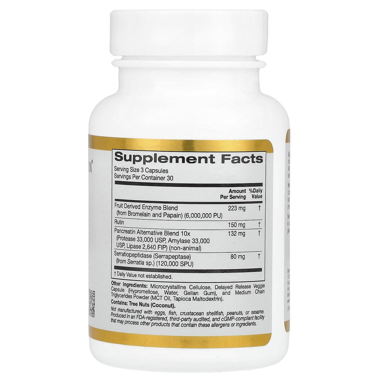 California Gold Nutrition Proteolytic Enzymes, 90 Delayed Release Veggie Capsules