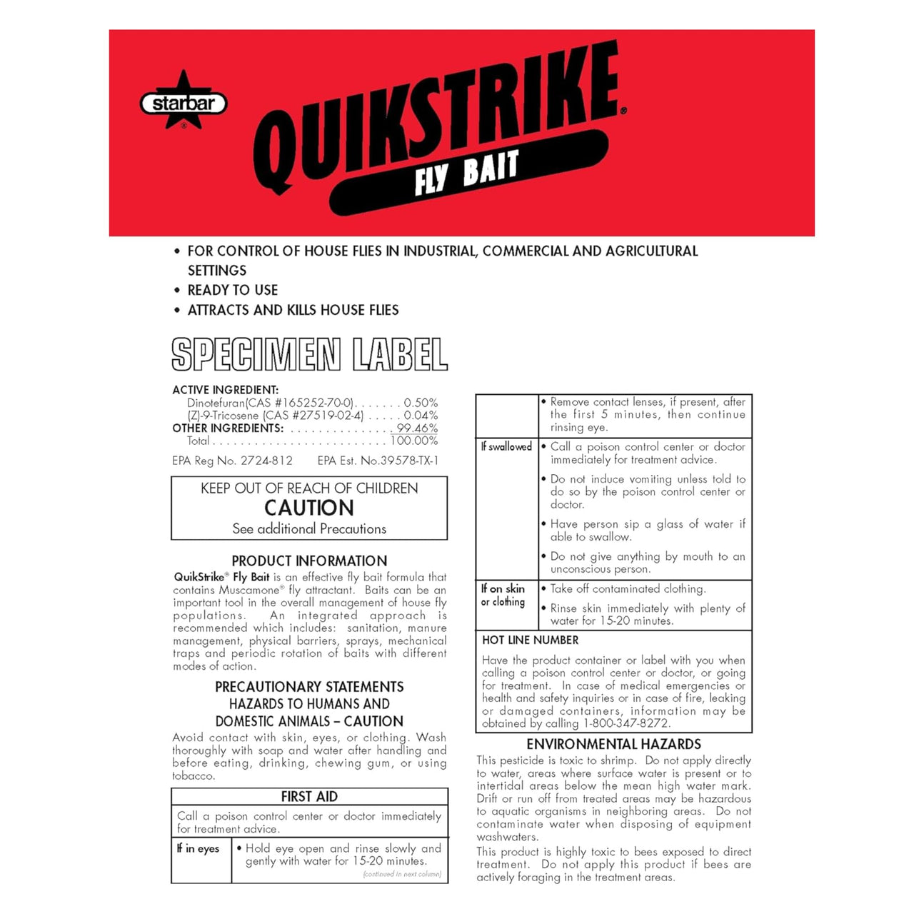 STARBAR Quikstrike Fly Scatter Bait, 5 lb
