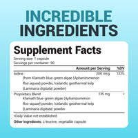 Thumbnail for Dr. Berg Sea Kelp Enhanced Iodine - 200 mcg of Premium Iodine - Seaweed Blend Includes Klamath Blue-Green Algae & Sea Kelp - 90 Capsules