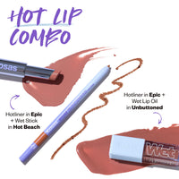 Thumbnail for Kosas Hotliner Retractable Lip Liner Pencil with Built-In Brush & Sharpener - Easy Contouring, Hydrating, Long-Lasting - Pigmented Creamy Texture for Plumping Lips - Hyaluronic Acid & Konjac - Epic
