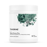 Thumbnail for THORNE - Daily Greens Plus - Comprehensive Greens Powder with Matcha, Spirulina, Moringa and Adaptogen, Mushroom and Antioxidant Blends - Refreshing, Mint Flavor 7.3 Oz - 30 Servings