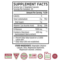 Thumbnail for Zhou Cran-Defense - Cranberry Pills for Women & Men, D Mannose with Cranberry Extract, 1000 mg D-Mannose Per Serving for Urinary Tract Health, Antioxidant Support - 60 Veggie Capsules