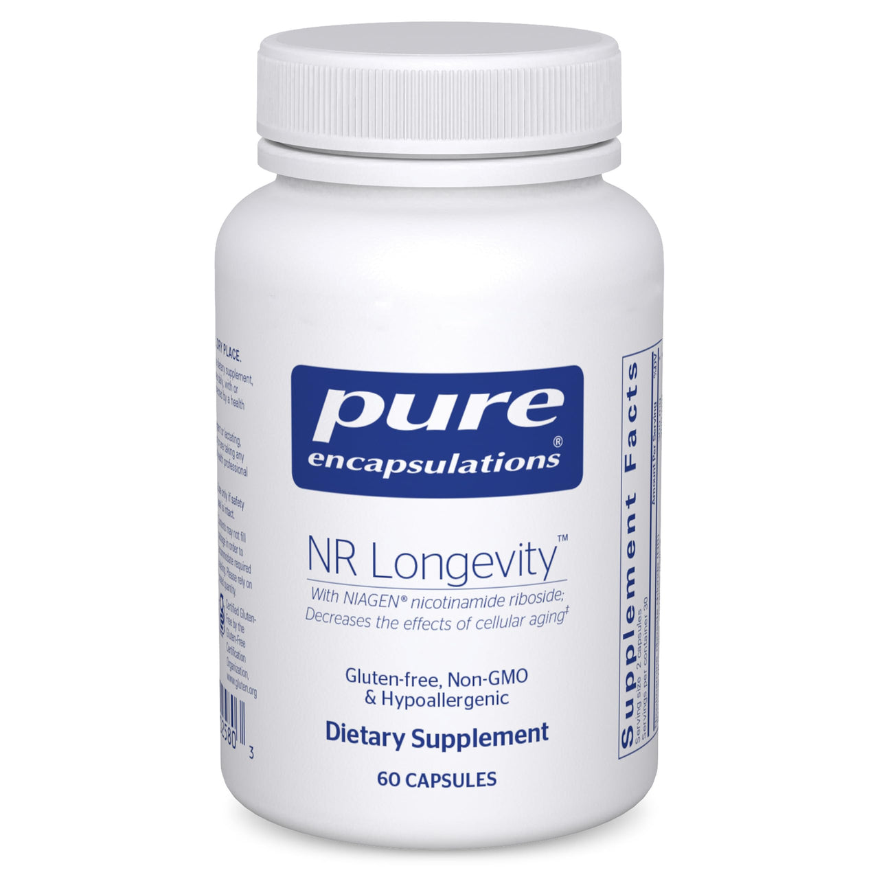Pure Encapsulations NR Longevity NAD Supplement – Supports Healthy Aging, NAD+ Replenishment, Mitochondrial Function, with NIAGEN – Gluten Free, Non-GMO, Hypoallergenic – 60 Capsules