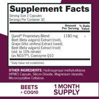 Thumbnail for Qunol Blood Pressure Support, 3 in 1 Beets + CoQ10 + Grape Seed Extract, Beet Root Capsules that Supports Healthy Blood Circulation & Heart Healthy Energy, 60 Count (Pack of 2)