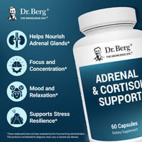 Thumbnail for Dr. Berg Adrenal & Cortisol Capsules - Adrenal Supplement & Cortisol Manager - Mood, Focus, Relaxation and Stress Support - Adrenal Supplements with Ashwagandha Extracts - 60 Capsules