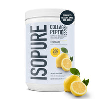 Thumbnail for Isopure Collagen Peptides Powder, Promotes Hair, Nail, Skin and Joint Health, with Vitamin C and Biotin, Lemonade, 20g Collagen Peptides Per Serving, 11.36 Oz, 14 Servings (Packaging May Vary)