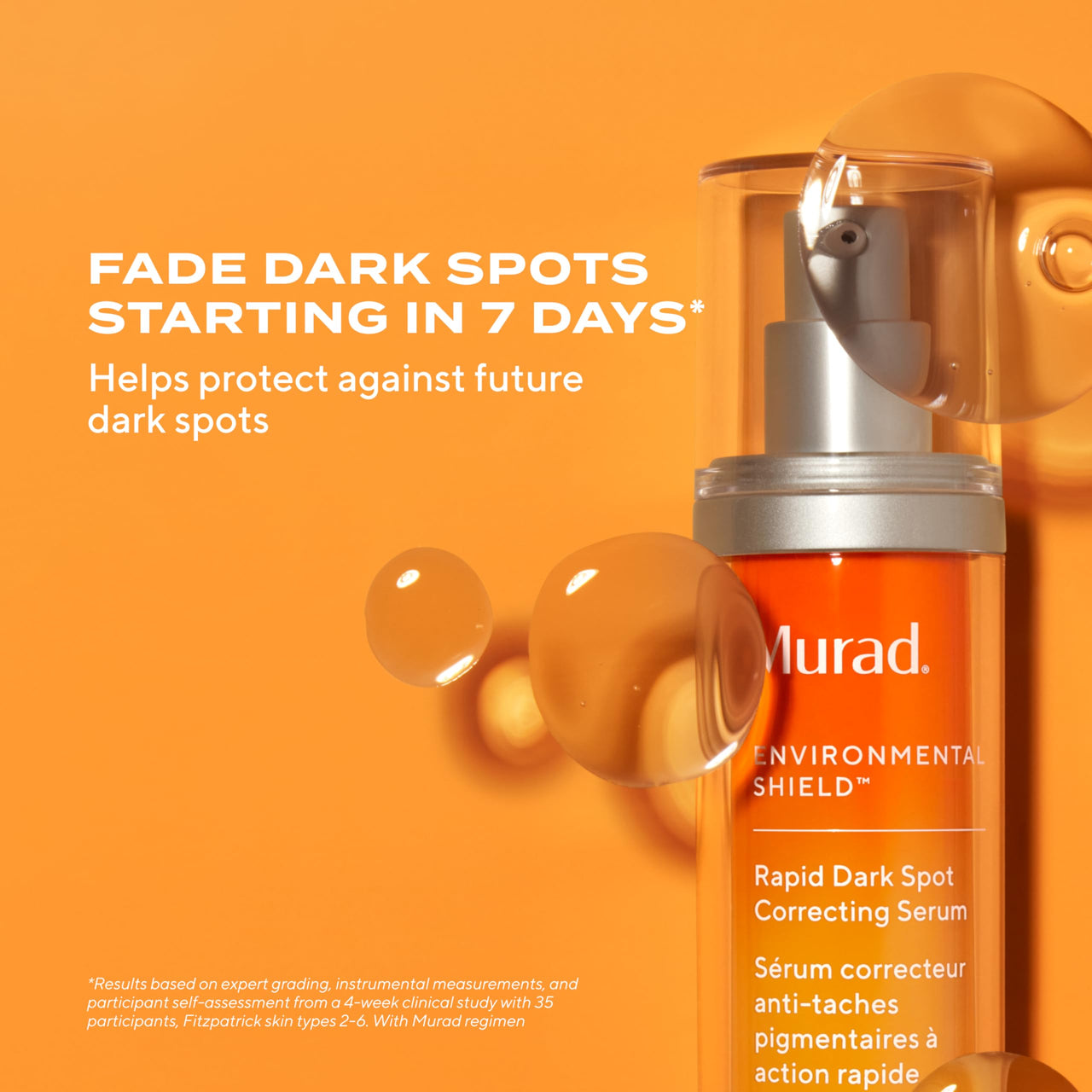Murad Rapid Dark Spot Correcting Serum - Advanced Anti-Aging Formula with Patented Resorcinol Technology, Tranexamic and Glycolic Acids for Hyperpigmentation, Dark Spots and Dull Skin - 1 Fl Oz