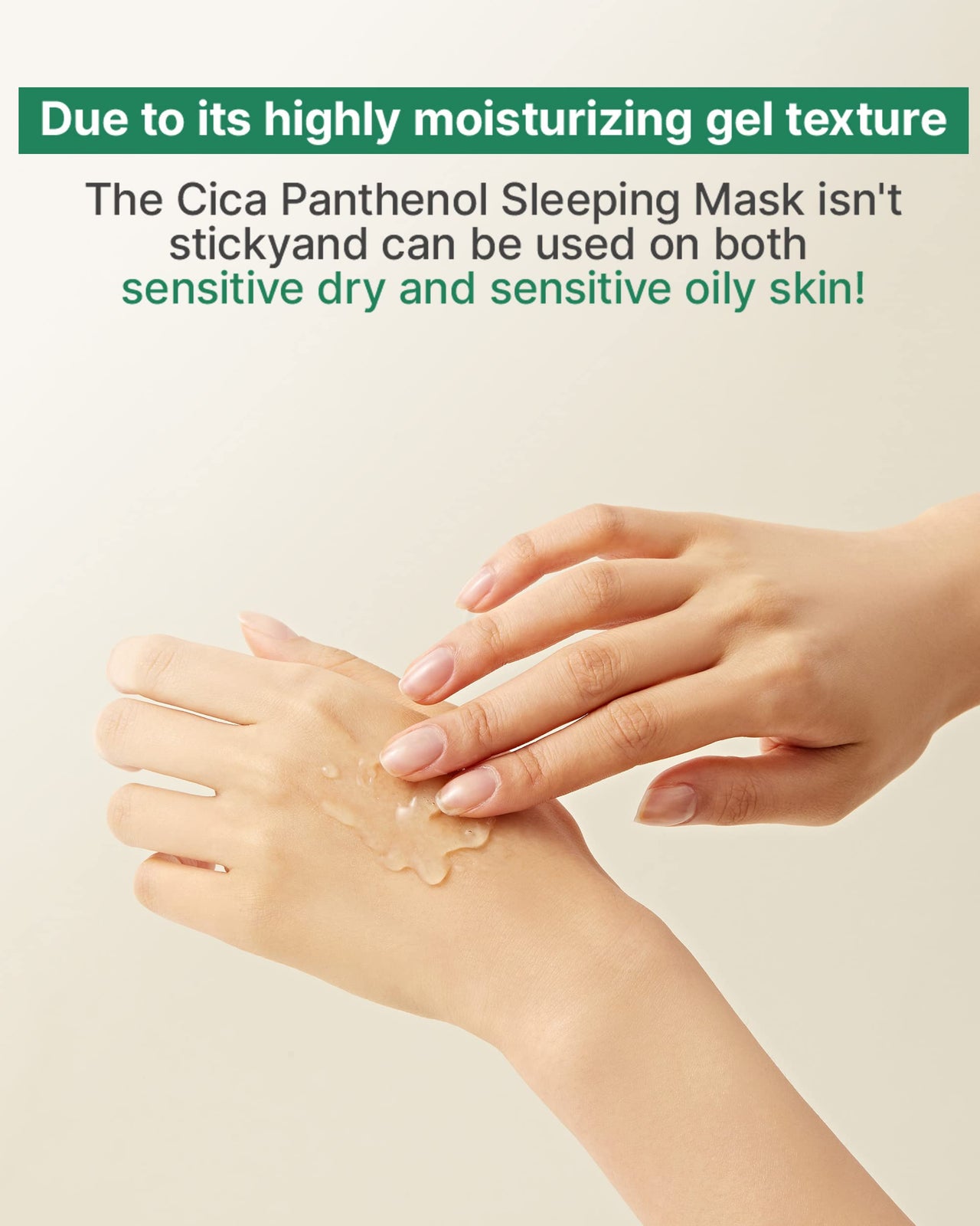 SNP CICA Panthenol Moisturizing Cream | Overnight Face Cream | Soothing, Moisturizing, and Hydrating Facial Mask with Hyaluronic Acid | Korean Skin Care Overnight Moisturizer | 3.38 Fl Oz