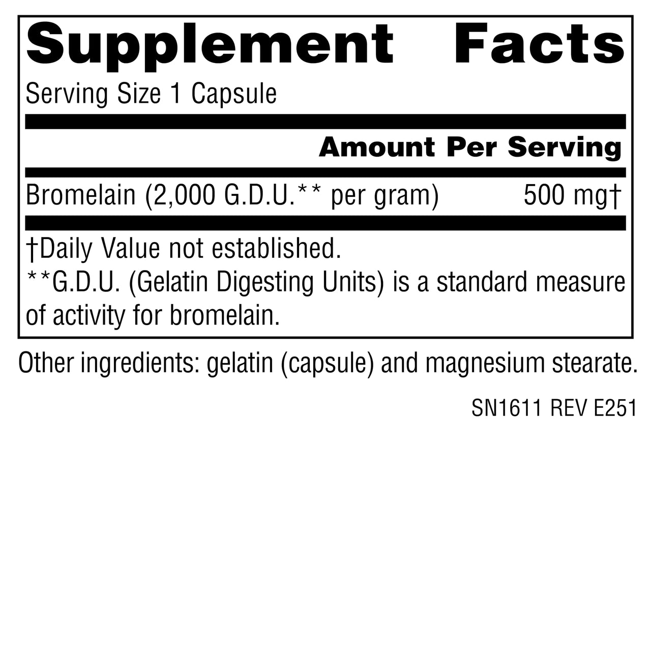 Source Naturals Pineapple Enzyme Bromelain - 2,000 GDU/GRAM - 500mg - 30 Capsules