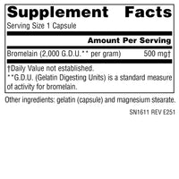 Thumbnail for Source Naturals Pineapple Enzyme Bromelain - 2,000 GDU/GRAM - 500mg - 30 Capsules