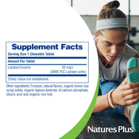 Thumbnail for NaturesPlus Say Yes to Dairy - 50 Chewable Tablets - Natural Lactase Enzyme Supplement - Maximum Strength Digestive Aid - Lactose Intolerance Relief - Gluten Free - 50 Servings