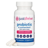 Thumbnail for Just Thrive Probiotic & Antioxidant Supplement - 100% Spore-Based Digestive and Immune Support - Gluten Free, 30 Caps