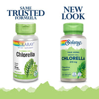 Thumbnail for SOLARAY Broken Cell Chlorella 410 mg | Nutrient-Rich Superfood w/Naturally Occurring Protein, Vitamins, Minerals, Chlorophyll | Non-GMO | 100 VegCaps