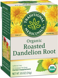Thumbnail for TRADITIONAL MEDICINALS Organic Roasted Dandelion Root, 16 Count (2 Pack)
