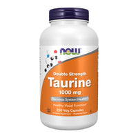 Thumbnail for NOW Foods Supplements, Taurine 1,000 mg, Double Strength, Nervous System Health*, 250 Veg Capsules