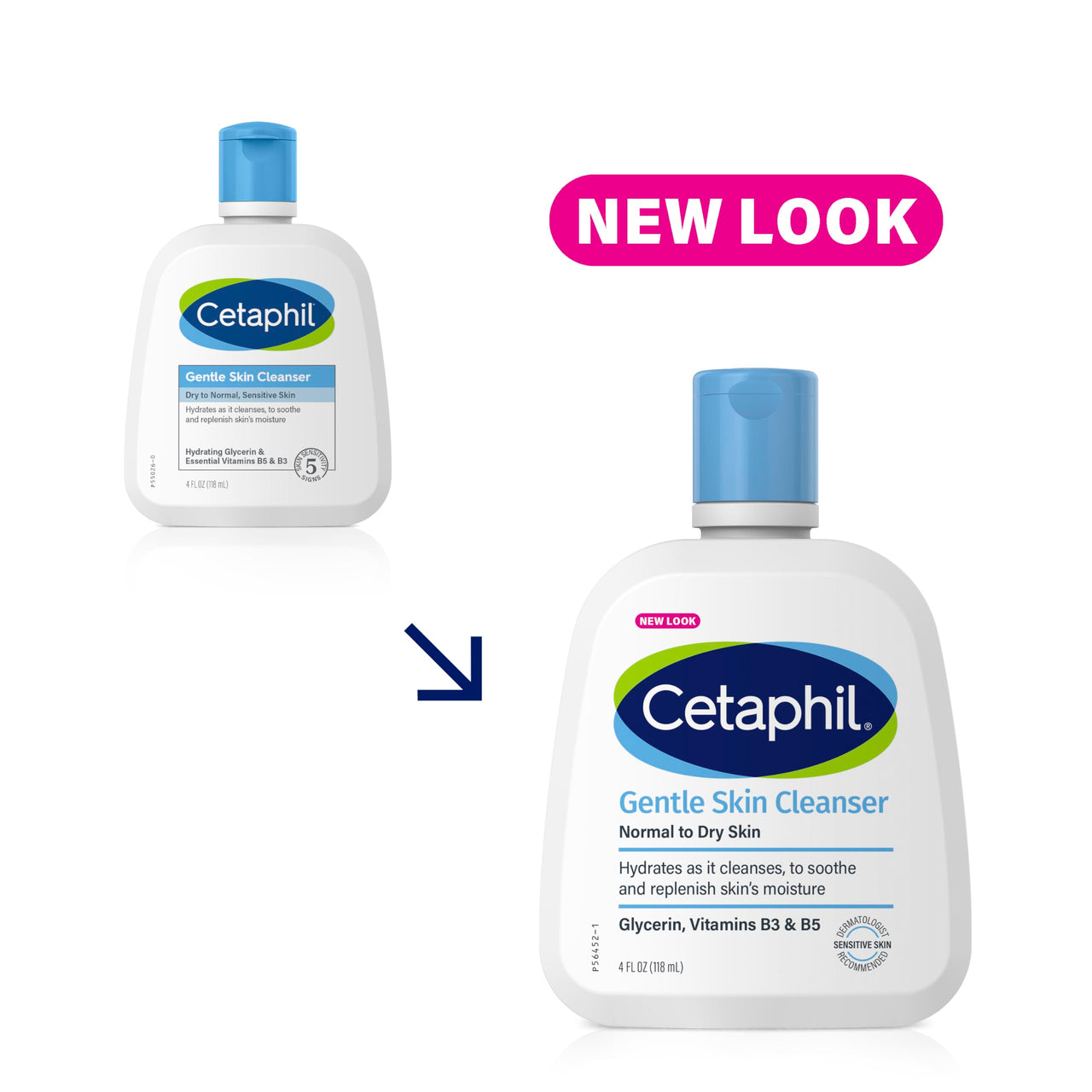 Cetaphil Face Wash, Hydrating Gentle Skin Cleanser for Dry to Normal Sensitive Skin, 4 oz 3 Pack, Fragrance Free, Soap Free and Non-Foaming