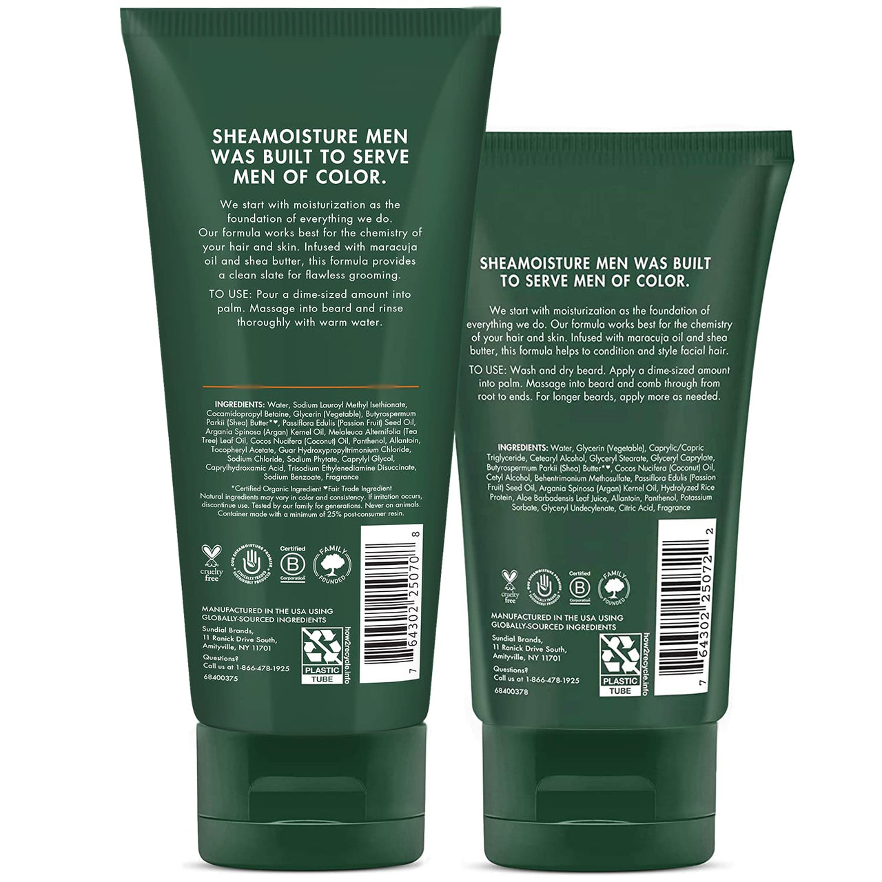 SheaMoisture Beard Care Set – Beard Wash & Full Beard Detangler with Shea Butter & Maracuja Oil, Gifts for Men (2 Piece Set)