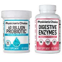 Thumbnail for Physician's CHOICE - Optimal Gut Health Bundle: 60 Billion Probiotic 60ct + Digestive Enzymes 90ct for Digestive Comfort and Immune Support