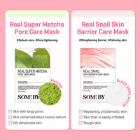 Thumbnail for SOME BY MI Real Hyaluron Hydra Care Mask - Pack of 10 - Made from Hyaluronic Acid for Dry and Oily Skin - Daily Vegan Korean Sheet Mask for Skin Moisturizing and Hydrating - Korean Skin Care