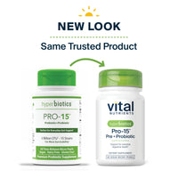 Thumbnail for Hyperbiotics Vital Nutrients Pro-15 Prebiotics and Probiotics for Women and Men | 15 Science Backed Strains | Supports Occasional Constipation, Diarrhea, Gas & Bloating | 60 Vegan Time Release Pearls