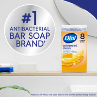 Thumbnail for Dial Antibacterial Deodorant Bar Soap, Advanced Clean Gold, 4 Oz, 32 Bars, Round the Clock Odor Protection, Dermatologist Tested, With Clean Rinse Technology