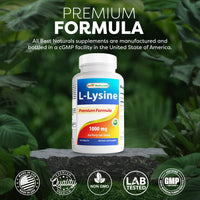 Thumbnail for Best Naturals L-Lysine 1000mg 180 Tablets - Double Strength Lysine for stronger immune health & cold sores