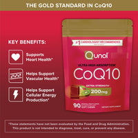Thumbnail for Qunol CoQ10 200mg Soft Chews, Extra Strength & Ultra High Absorption Coenzyme Q10 Supplement, #1 Cardiologist Recommended Supplement for Heart Health, 90 Count