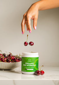 Thumbnail for MRM Nutrition Organic Pre-Workout Powder - Women & Men, 150 mg Natural Caffeine & Adaptogens, Pure Energy, Focus & Blood Flow, Vegan, Certified Organic, Non-GMO - 20 Servings, Black Cherry Flavor