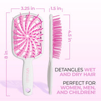 Thumbnail for FHI Heat UNbrush Plus — Curly Hair Brush for Gentle & Effective Detangling on Wet or Dry Fragile Hair Types — Detangler Brush w/ 84 UltraFlex Bristles, Ultra-light, Vented, Anti Static Hairbrush