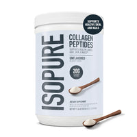 Thumbnail for Isopure Collagen Peptides Powder, Promotes Hair, Nail, Skin and Joint Health, with Vitamin C and Biotin, Unflavored, 20g Collagen Peptides Per Serving, 11.36 Oz, 14 Servings (Packaging May Vary)