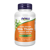 Thumbnail for NOW Foods Supplements, Silymarin Milk Thistle Extract 300 mg with Artichoke and Dandelion, Double Strength, Supports Liver Function*, 100 Veg Capsules