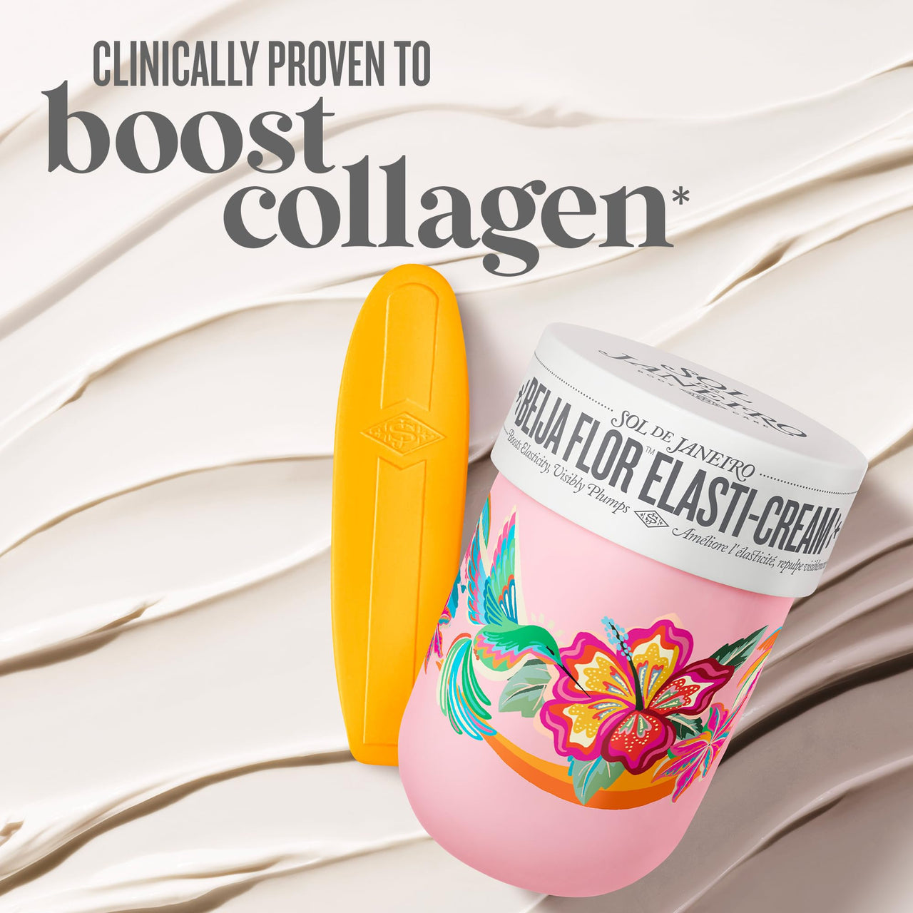 SOL DE JANEIRO Collagen Boosting Biggie Biggie Beija Flor Elasti-Cream | Jumbo Size Body Cream 500ml