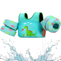 Thumbnail for HeySplash Swim Vest for Kids, Toddler Pool Floaties Fit 31-66 Lbs, Children Swimming Vest with Adjustable Strap, Swim Jacket Water Wing Arm Float, Puddle Beach Boat Jumper Boy Girl Age 2-7,Dinosaur