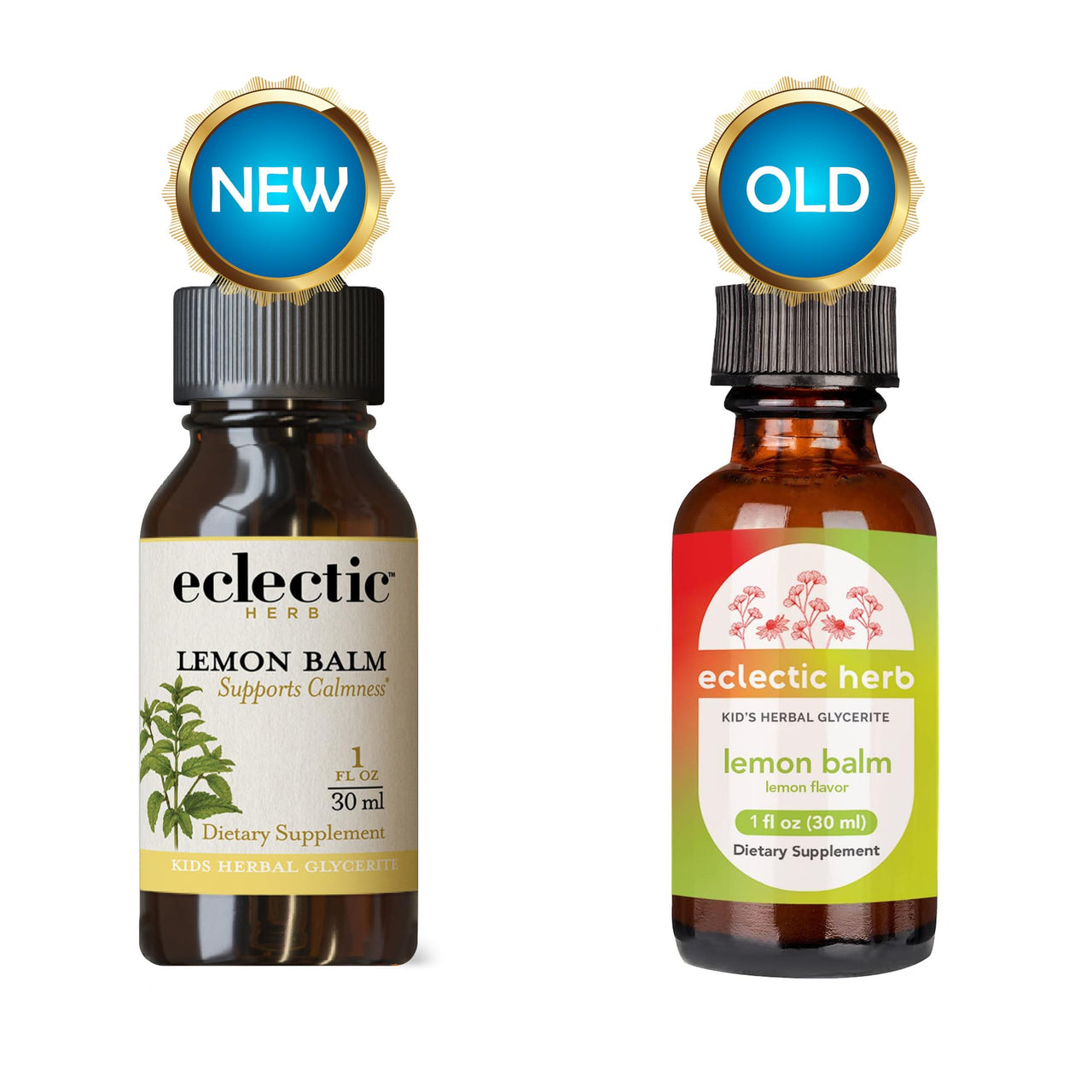 Eclectic Herb - Lemon Balm for Kids | Pure Liquid Herbal Drops for Calm & Relaxation | Nervous System Support | Vegan, Natural, Alcohol-Free, Organic, Non-GMO, Gluten-Free (1 fl oz | 30 ml)