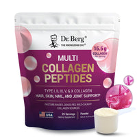 Thumbnail for Dr. Berg Multi Collagen Peptides Powder Types I, II, III, V, X - Unflavored Collagen Powder w/ 14 g of Protein - Grass-Fed, Pasture-Raised & Wild-Caught Collagen Sources - 25 Servings