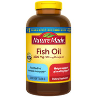 Thumbnail for Nature Made Fish Oil Omega 3 Supplements, 1000mg Softgels, Omega 3 Fish Oil for Healthy Heart Support, 320 Softgels, 160 Day Supply