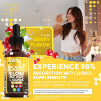 Thumbnail for Clean Nutra Organic Maca Root Liquid Drops with Ashwagandha, Fenugreek, Beet Root and L-Arginine Liquid Multivitamin for Women and Men - Adapto Drive