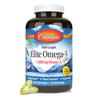 Thumbnail for Carlson Elite Omega-3 Gems, 1600mg Omega-3s with EPA & DHA, Wild-Caught Norwegian Fish Oil, Lemon Flavor, 90 Softgels