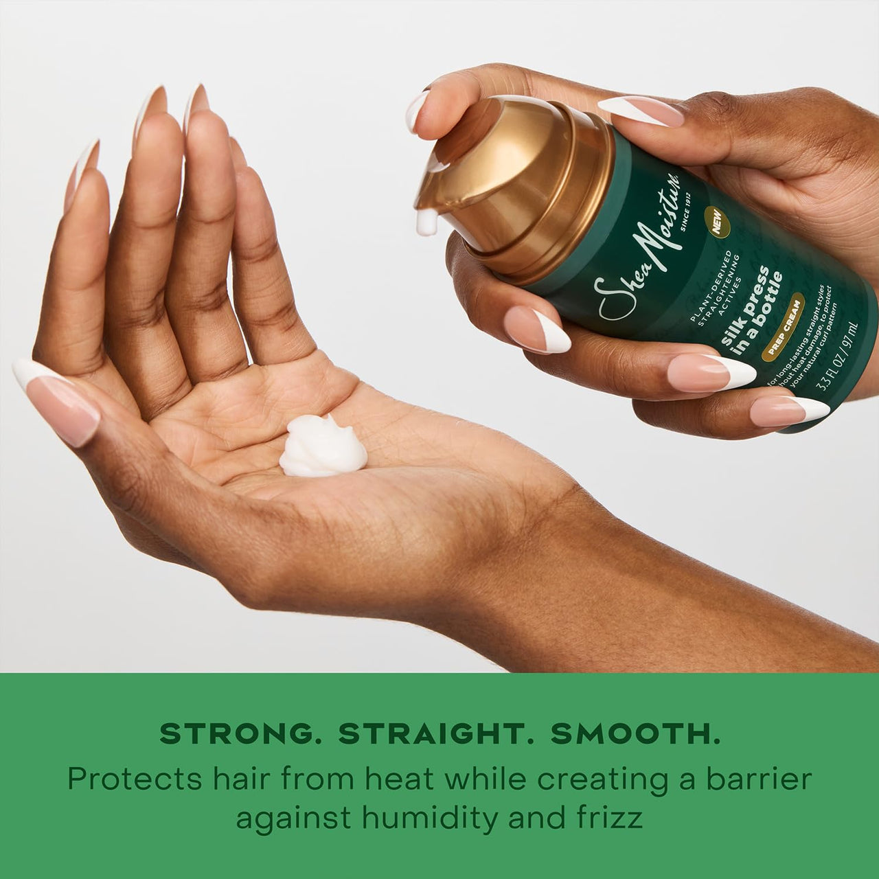 SheaMoisture Bond Repair Shampoo & Conditioner Set with Hair Strengthening Amla Oil + Prep Cream, Silk Press Hair Products for Frizz Control, Heat Protection, Anti-Humidity