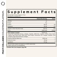 Thumbnail for Codeage Multi Collagen Colostrum Powder Platinum - Hydrolyzed Grass-Fed Bovine Collagen Peptides, Grass-Fed Bovine Colostrum Supplement, Vitamin C, Biotin, Hyaluronic Acid, Lactoferrin - 13.4 Oz.