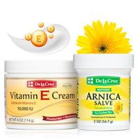 Thumbnail for De La Cruz - Vitamin E Cream and Arnica Salve Bundle - Moisturizing Skin Care for Dry and Rough Skin