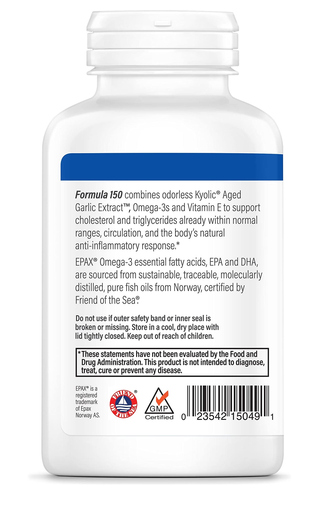 Kyolic Aged Garlic Extract Formula 150, Cholesterol & Circulation Health*, 90 softgels