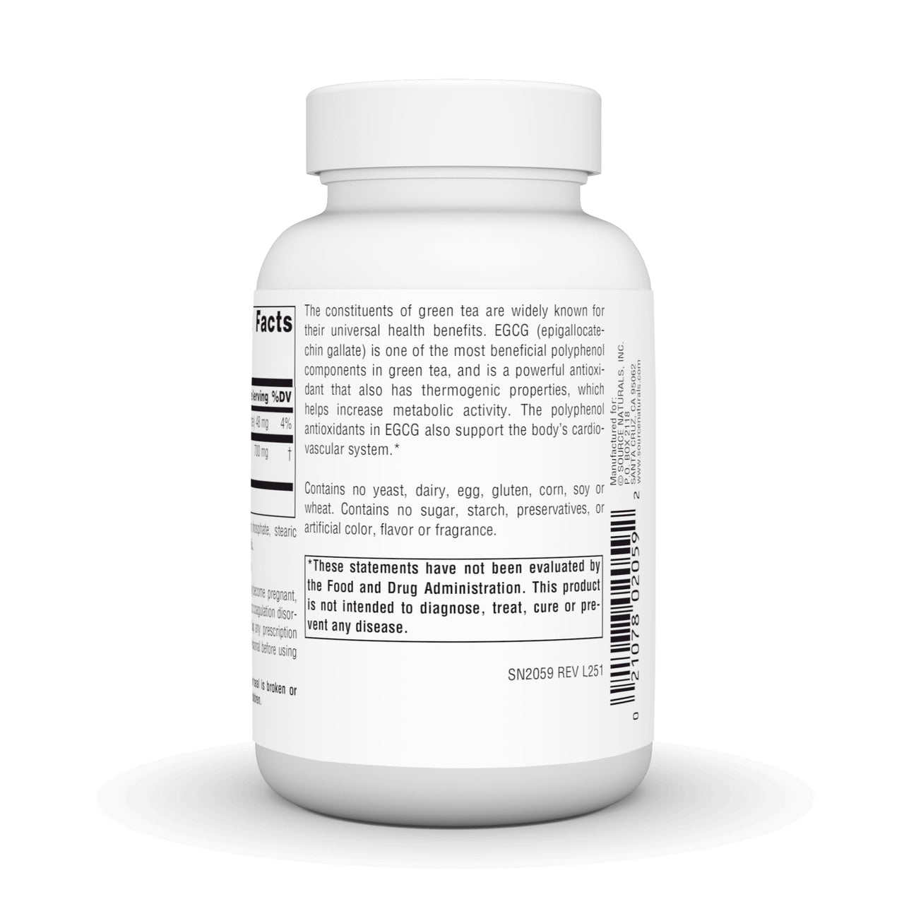 Source Naturals EGCG, Antioxidant and Thermogenic Activator from Green Tea*, 350 mg - 120 Tablets