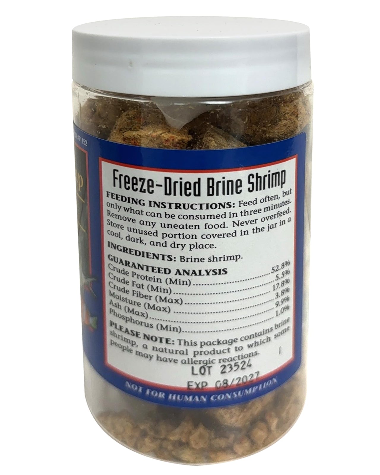 San Francisco Bay Brand Fish Food Freeze Dried Brine Shrimp - All Natural, Sustainably Harvested, High Protein Dried Brine Shrimp for Freshwater and Saltwater Fish - 0.71 oz (20g)