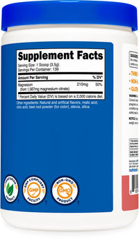 Thumbnail for Nutricost Magnesium Citrate Powder (Raspberry Lemonade, 500 Gram)