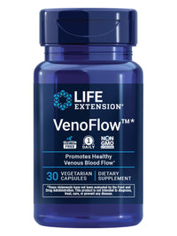 Thumbnail for Life Extension VenoFlow™, nattokinase Enzyme, French Maritime Pine bark Extract, Supports Healthy Vascular Function, arm and Leg Circulation, Gluten Free, Non-GMO, Vegetarian, 1-Daily, 30 Capsules