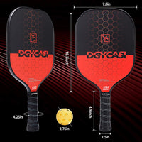 Thumbnail for YC DGYCASI Pickleball Paddles Set of 4, USAPA Approved Pickleball Set, 4 Carbon Fiber Pickleball Rackets, 3 Outdoor Balls, 3 Indoor Balls, 4 Replacement Grip, 1 Bag for Women and Men